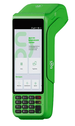 Maquininha T3 Smart da Ton em destaque