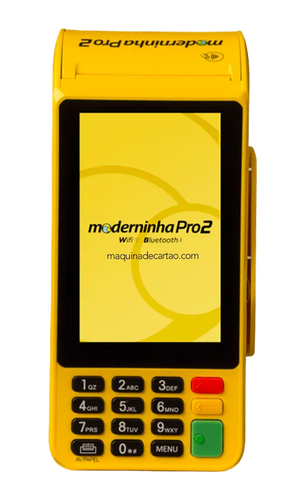 Maquininha Moderninha Pro 2 em destaque